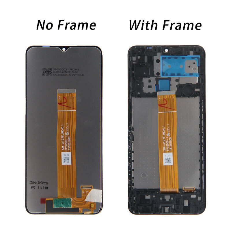 Pantalla LCD A12 para Samsung Galaxy A12, A125F, A127F, montaje de digitalizador con pantalla táctil, piezas de repuesto