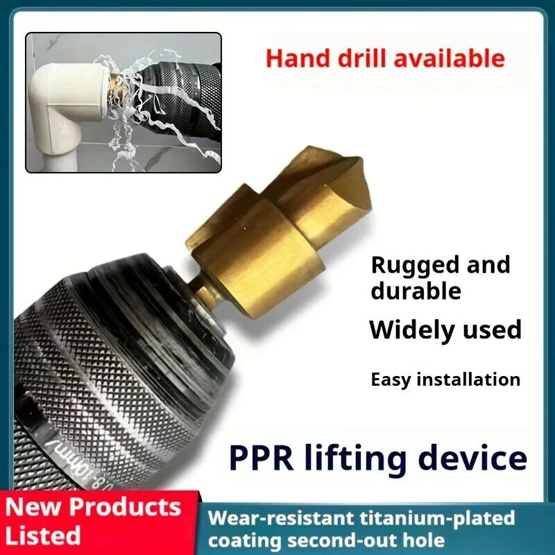 New 1/2/3Pcs PPR Lifting Drill Bit, 20/25/32mm Step Drill Bit Set Hex Shank Hole Opener, Core Drill Bits for Water Pipe Reaming