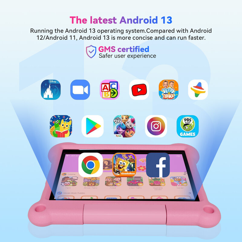 Adreamer-Tableta de 10,1 pulgadas para niños, Tablet con Android 11, 4GB, 64GB, ocho núcleos, 4G, LTE, Wifi, GPS, con funda a prueba de niños, 6000mAH