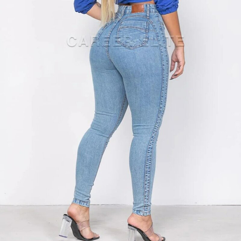 2024 abbigliamento donna Jeans Skinny elasticizzati a vita alta Y2k pantaloni in Denim Casual Streetwear pantaloni a matita pantaloni moda estiva
