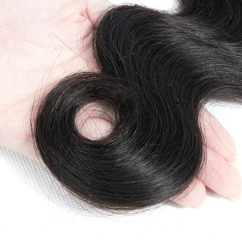 Mayfair 22 24 26 28 inci rambut Brasil gelombang tubuh bundel rambut manusia warna alami rambut manusia gelombang ekstensi rambut tebal tenun