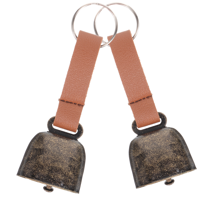 2 Pcs Bear Repelling Bell Hanging Anti Lost Cow Bells for Pets Metal Hiking Outdoor