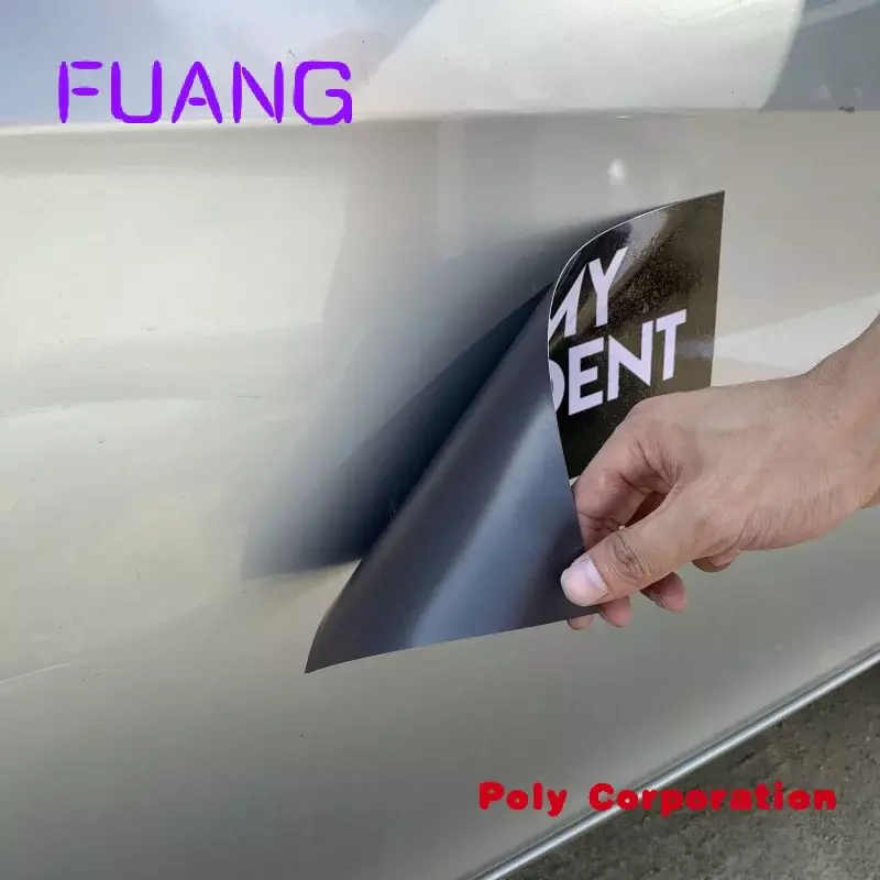 Custom Custom UV resistance waterproof removable magnetic reflective die cut shape car magnet vinyl stickers