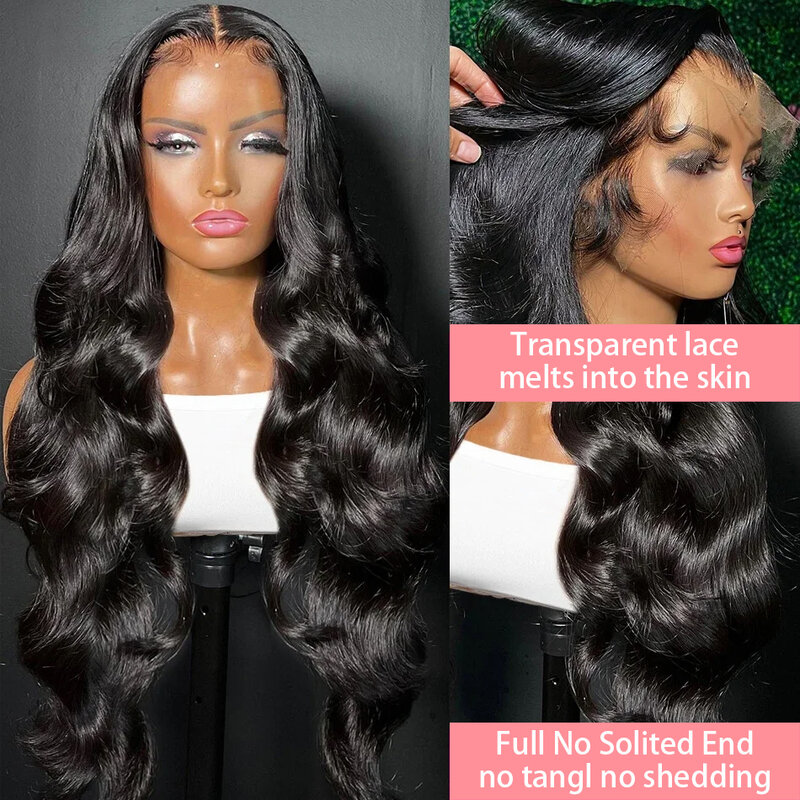 Perruque Lace Front Wig Body Wave Brésilienne Remy Naturelle, Cheveux Humains, 13x6 HD, 13x4, 26 30 ans, Densité 200, pour Femme