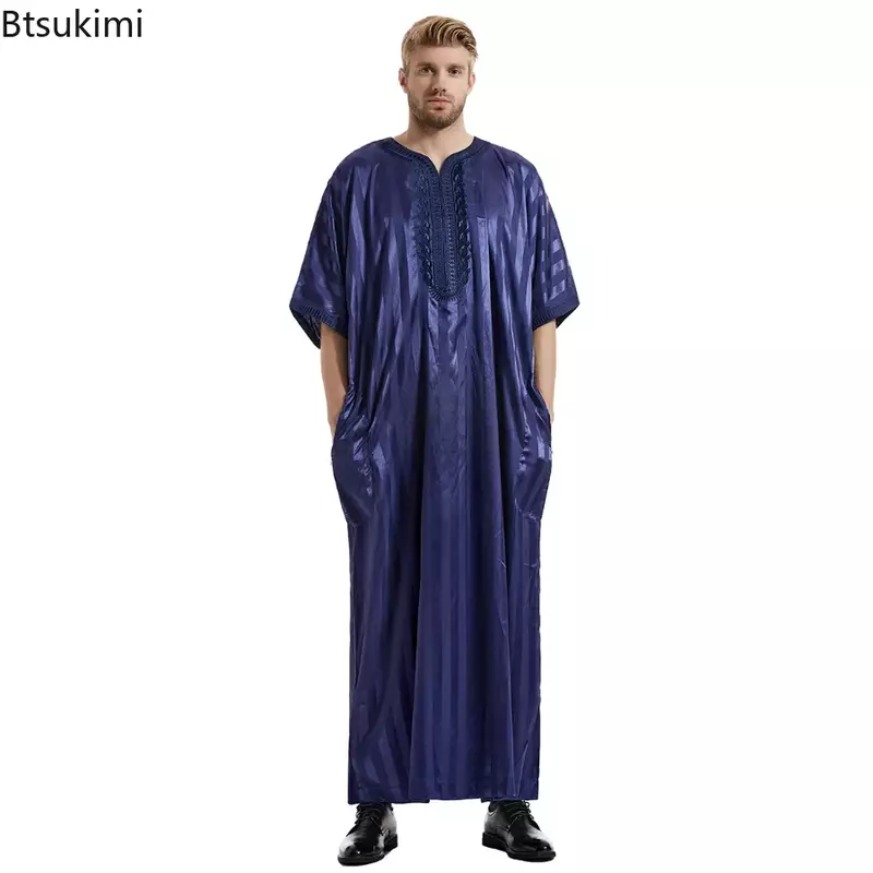 Vêtements islamiques pour hommes, robe musulmane, Turquie, Jubbe, Thoub, Arabie saoudite, Kaftan traditionnel, Abaya, Dubaï, Eid, Ramadan