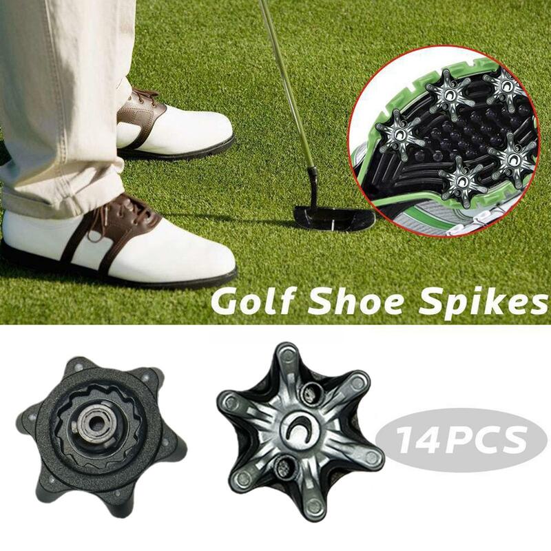 2cm sapatos de golfe picos preto c forma com furos substituições para a maioria dos modelos de sapatos de golfe fácil instalar sapatos de golfe picos de dente z7w7