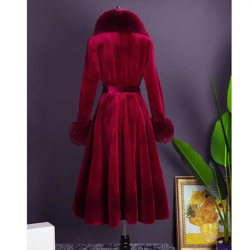 Casaco de pele de vison natural zt4973, casaco feminino longo de pele real, jaqueta para outono e inverno, roupas femininas de luxo elegante, tops longos, 2020
