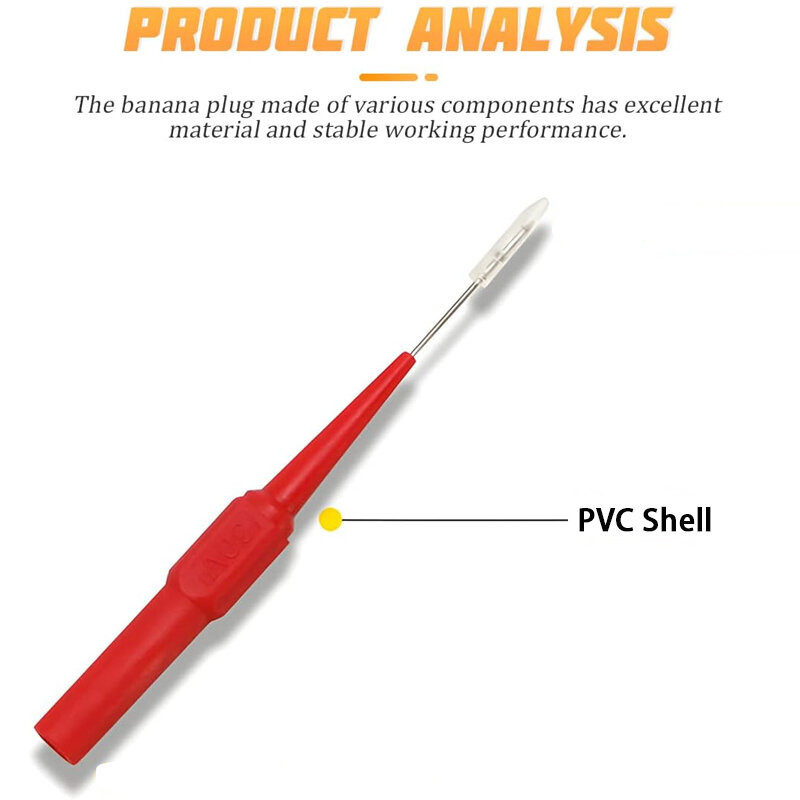 2/4PCS 30V Digital Multimeter Instrumentation Test Probe Pins Lead Equipment Instrument Part Insulation Wire Piercing Needle Tip
