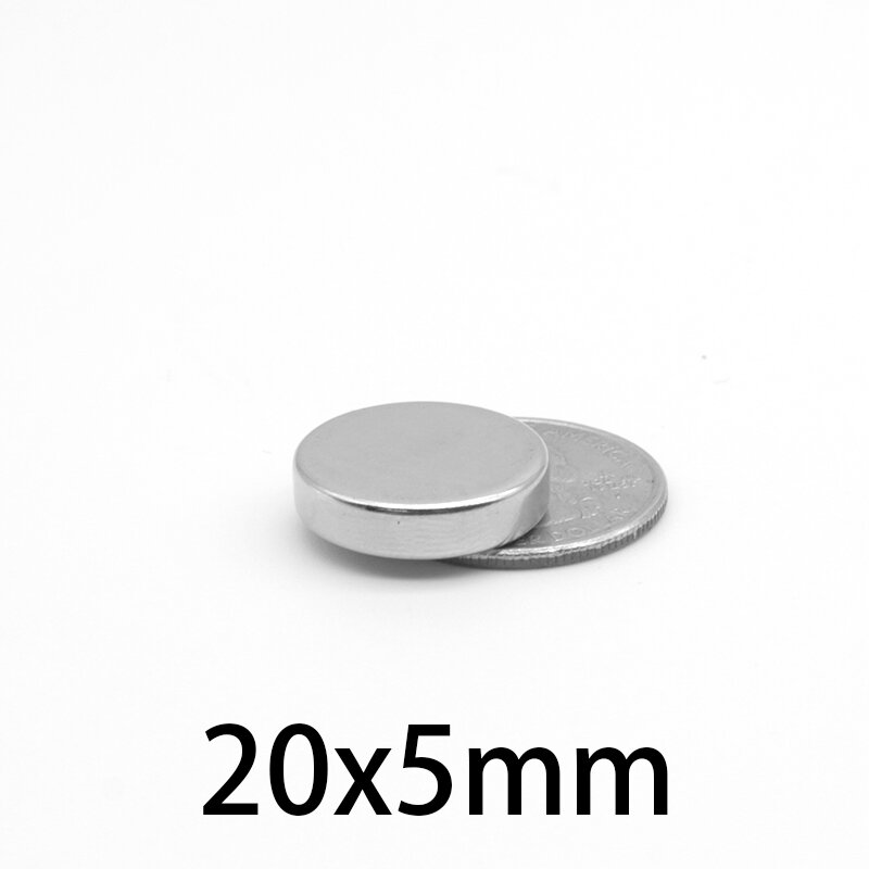2/5/10/15/20/30PCS 20x5 mm Round Rare Earth Neodymium Magnet N35 Disc Search Magnet  20x5mm  Permanent Magnet 20*5 mm
