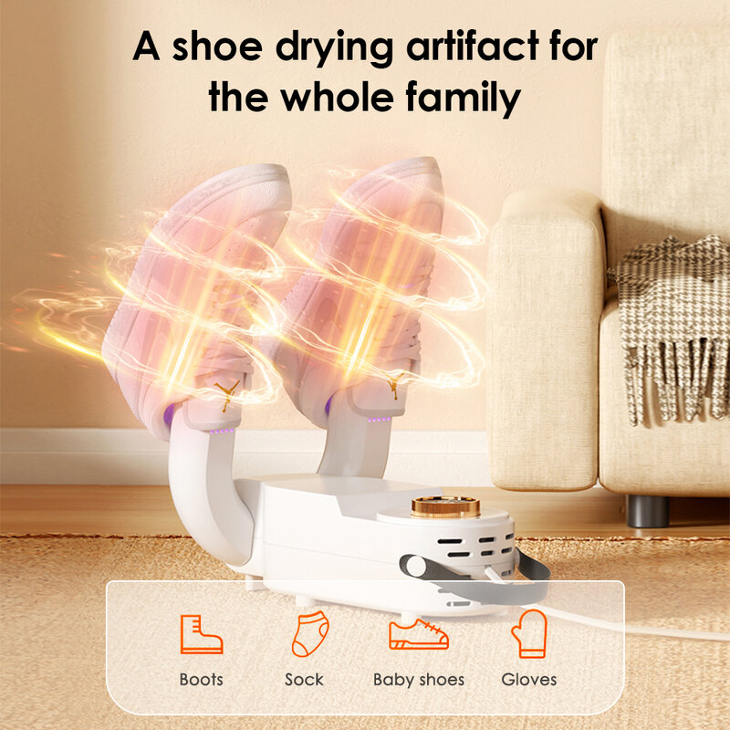 مجفف أحذية كهربائي مع مدفئ للقدم يعمل بالأشعة البنفسجية ، مزيل روائح الحذاء ، التخلص من الرائحة ، التجفيف السريع ، مزيل الروائح الكريهة للجوارب