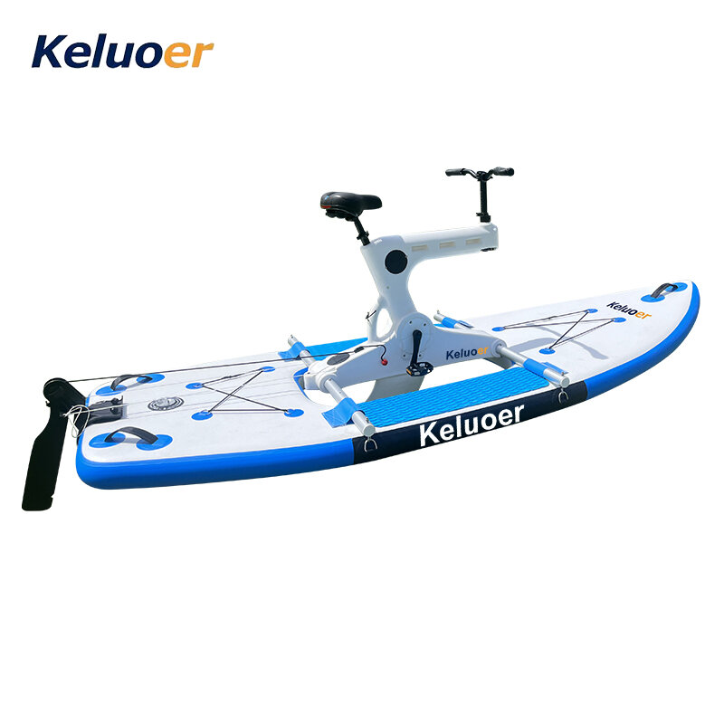 2023 New collection pontoons inflatable water bike single water recreation pedal bike
