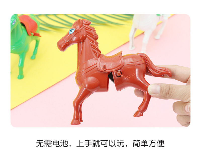 Mainan Puzzle anak kuda melompat rantai atas mainan Nostalgia diskon besar hadiah anak-anak