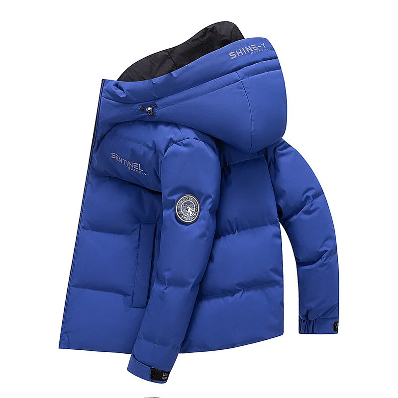 Casacos com capuz para homens, casacos espessados, casaco puffer à prova de frio 90% Duck Down, inverno