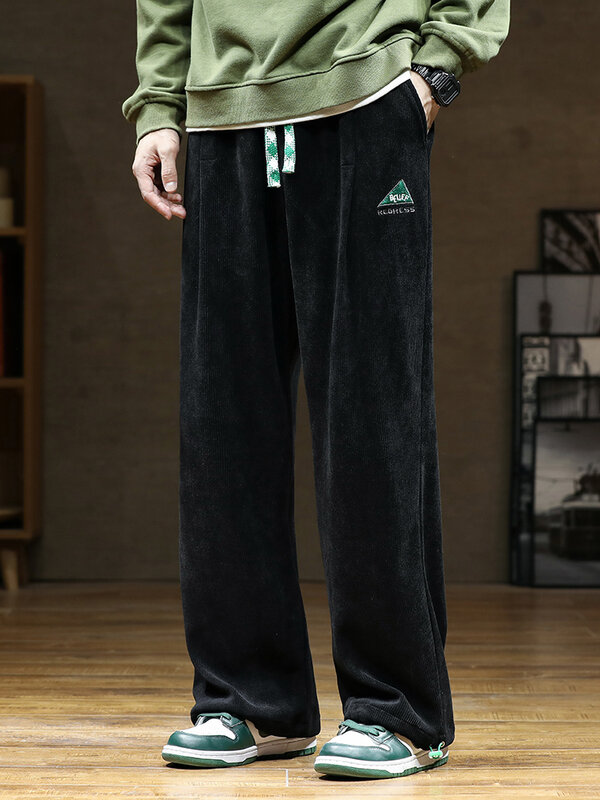 خريف 2022 جديد سروال قصير Sweatpants الرجال قابل للتعديل واسعة الساق العداء حجم كبير ملابس الشارع الشهير عادية مستقيم طويل السراويل الفضفاضة 8XL