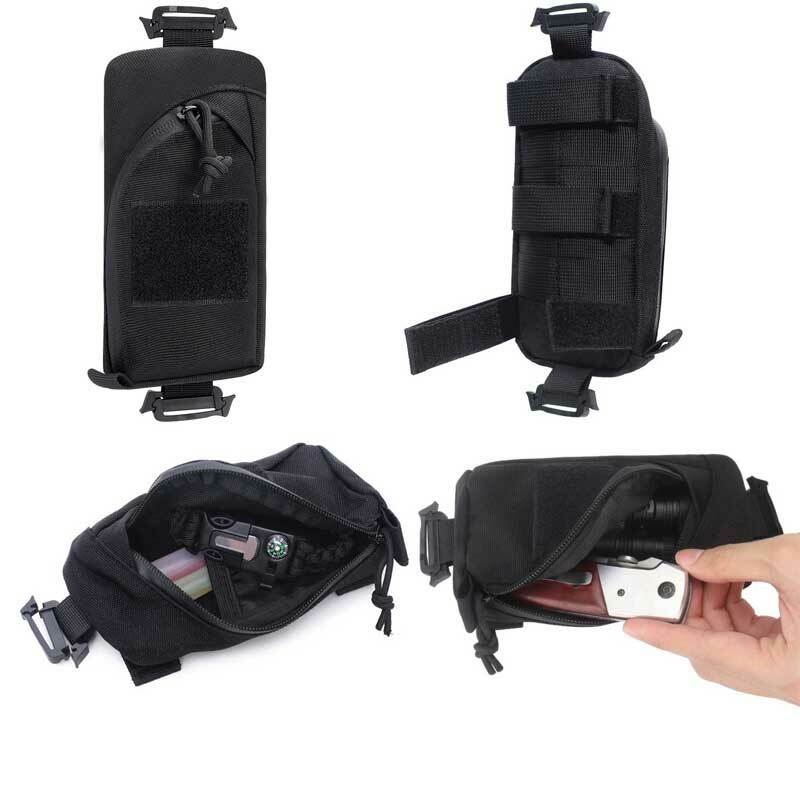 Tas peralatan pertolongan pertama portabel perjalanan, kantong telepon Molle, alat EDC luar ruangan taktis darurat mendaki berburu ransel perlengkapan