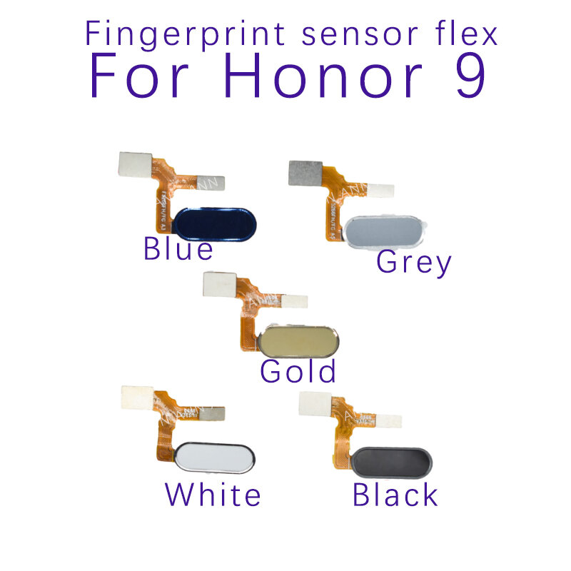 For Huawei Honor 9 Home Button 9 Fingerprint Touch ID Sensor Flex Cable Ribbon Replacement Honor 9 STF-L09 STF-AL00