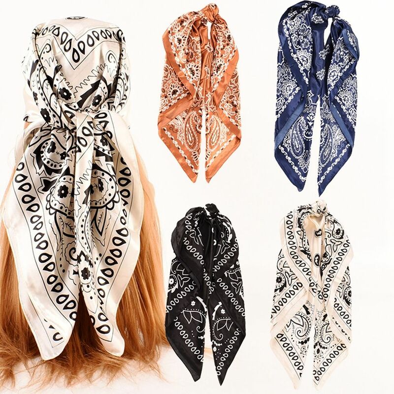 Scarf Accessories Large Square Scarf Headscarf Wraps Female Shawl Korean Style Scarves Printed Scarf Satin Scarf