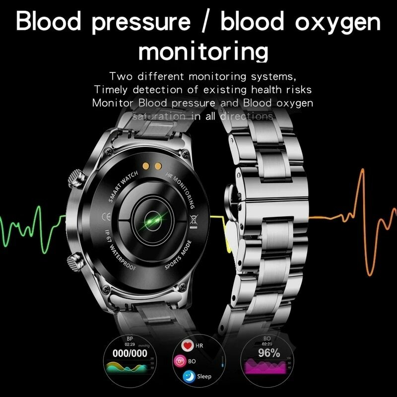 LIGE 2024 inteligentny zegarek męski pełny okrąg dotykowy ekran połączenie Bluetooth mężczyźni Smartwatch wodoodporny zegarek sportowy aktywność Fitness + pudełko