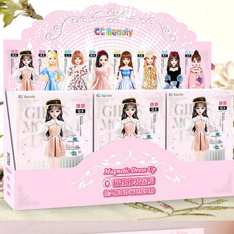 Магнитная игрушка-пазл для нарядов, Креативные Куклы принцессы, наряд из бумаги, искусственная игрушка, набор для дошкольных фотографий
