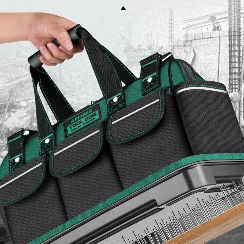 Multifunctional Tool Bag Electrician Canvas Oxford Cloth Thickened Carpentry Tool Bag Large Maintenance  Protable Storage Bag