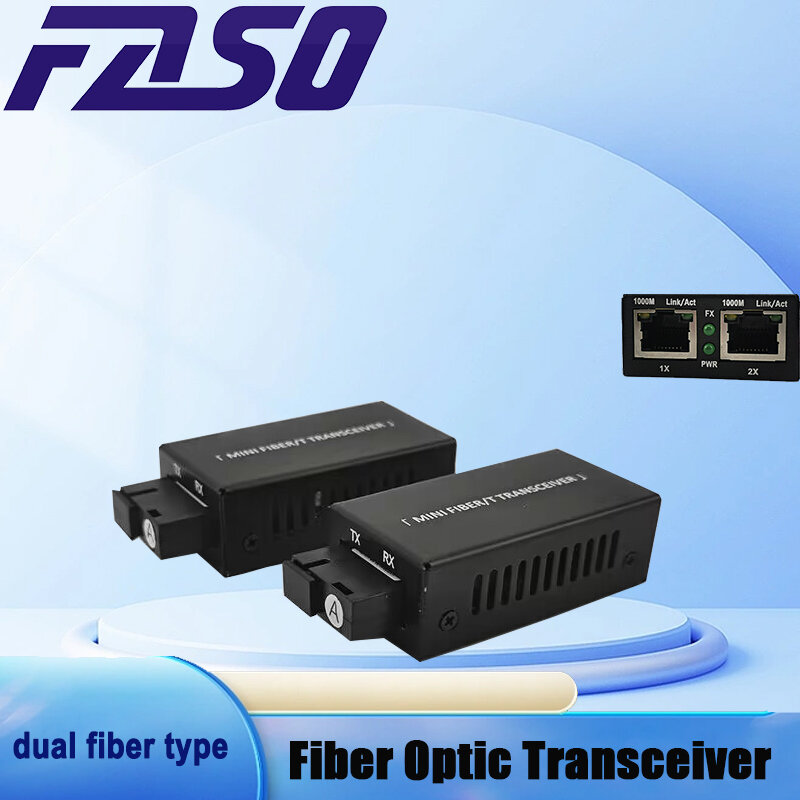 Mini Gigabit 10/100/1000M A/B SC Single Fiber Ethernet fibra ottica Switch Media Converter ricetrasmettitore in fibra ottica 1 pezzo