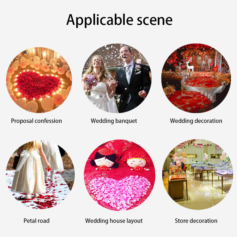 100 Pieces Colorful Silk Petals Flowers Artificial Rose Petal Wedding Event Scatters Marriage DIY Crafts for Favors