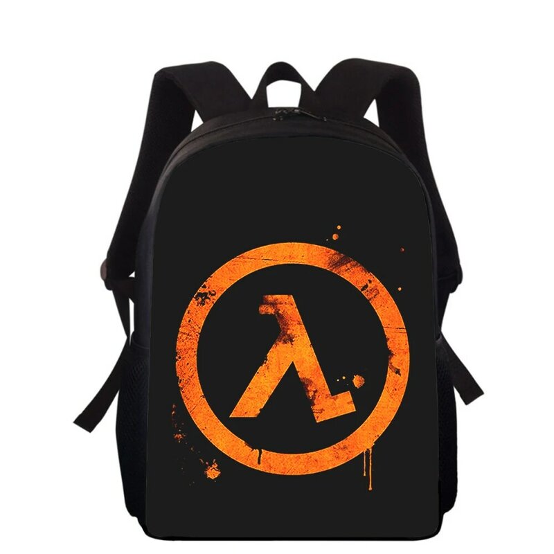 กระเป๋าเป้สะพายหลังสำหรับเด็กลาย3D Half Life HL Game 15 ”กระเป๋านักเรียนสำหรับเด็ผู้ชายประถมกระเป๋าเป้สะพายหลังนักเรียนกระเป๋านักเรียน