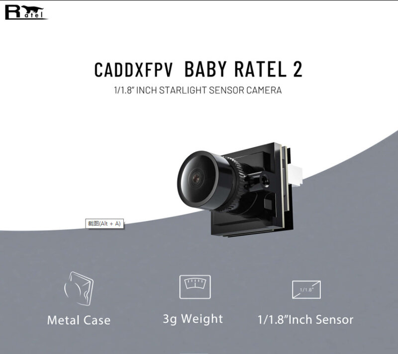 Baby Ratel 2 Caddx FPV nano size starlight low latency day and night freestyle FPV camera