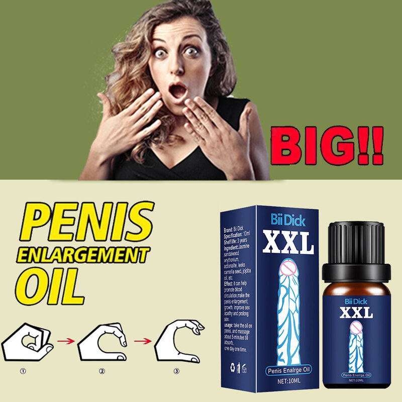 男性のための陰茎拡大オイル,永久的な増粘,成長,マッサージ,コック強化,大きくて拡大,拡大,液体,xxl