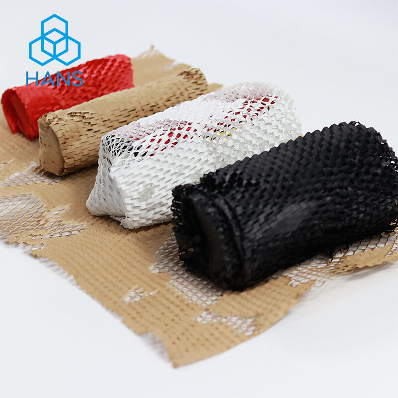 Сотовая амортизирующая защитная сумка, коричневый/черный/белый/красный, 10 м, биоразлагаемая подарочная упаковка для предотвращения взаимного повреждения, сотовая рулон