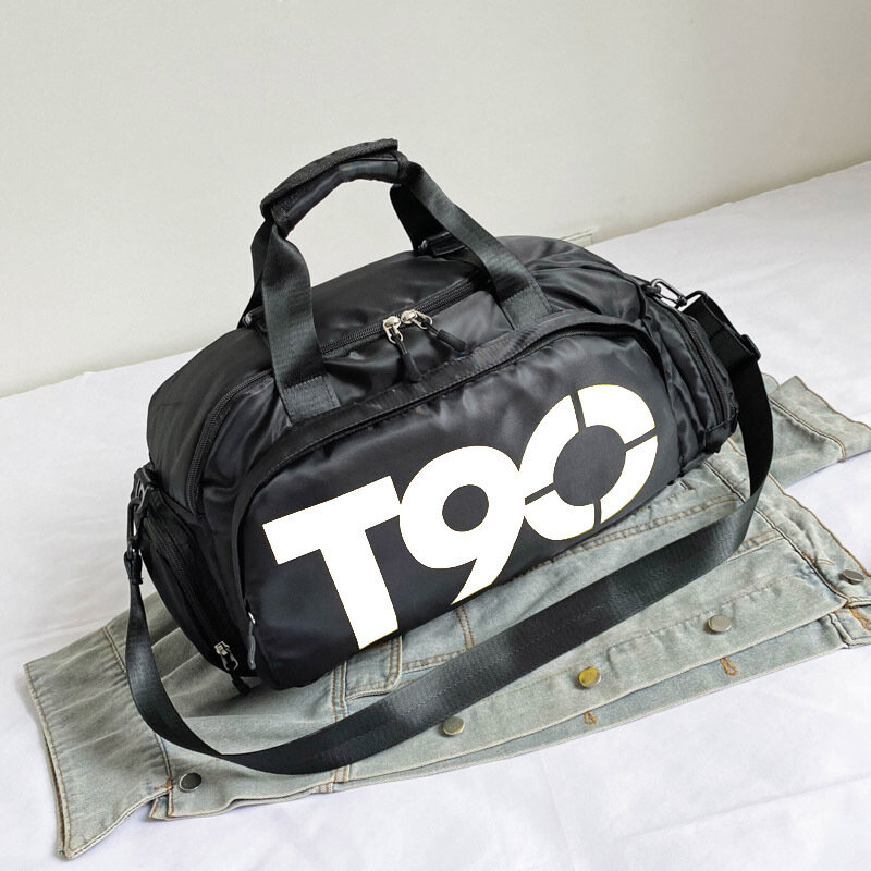 Женская Влажная и сухая дорожная сумка T90 для фитнеса, независимое положение обуви, спортивный тренировочный баскетбольный рюкзак