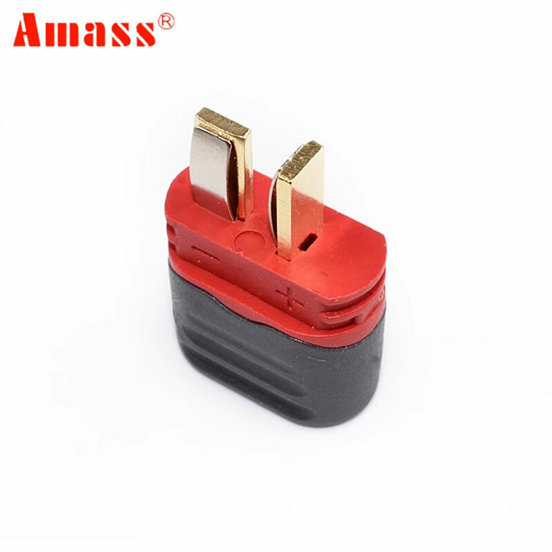 10Pcs Amass T Connector Deans Plug with Cover Male Female Amass Deans Connector with Sheath Housing For RC Battery Aircraft Toys