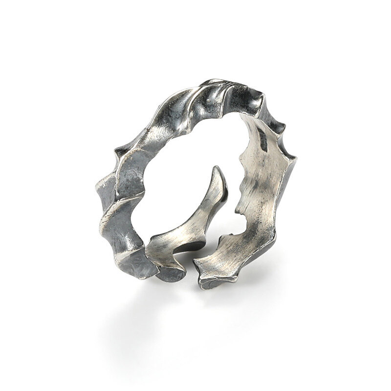 Anéis de espinhos irregulares para homens e mulheres, personalidade retrô hip-hop, anel de dedo ajustável, moda punk, joias para amantes