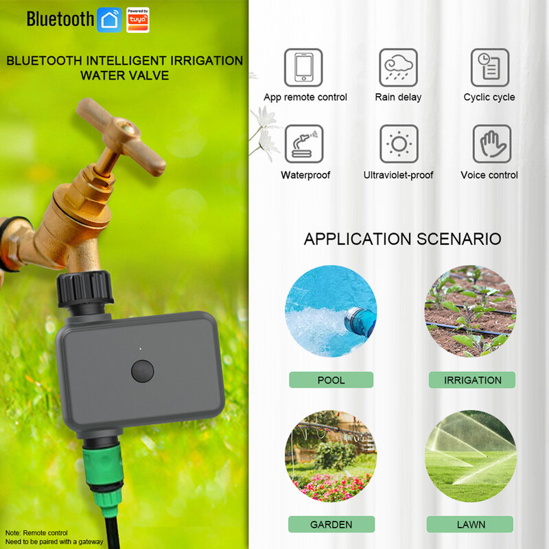 Watertimer Elektronische Automatische Bewatering Batterij Werkende Slimme Alexa Wifi Tuya Bluetooth Tuin Irrigatie Controller
