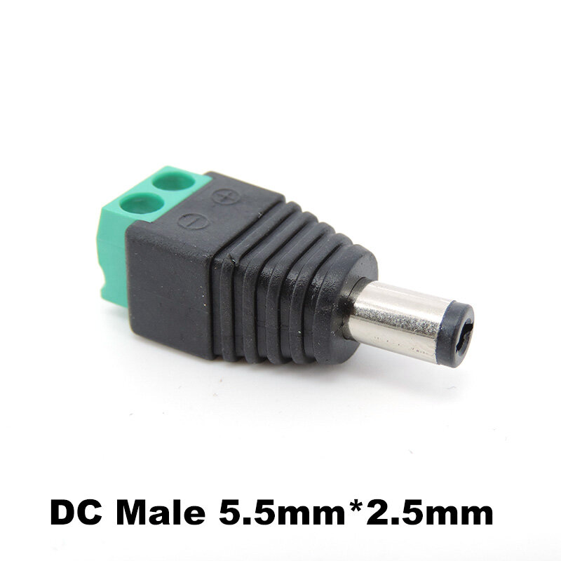 DC Female Male DC Connector 5.5 x 2.1MM 5.5*2.5MM 3.5*1.35MM Power Jack Adapter Plug Led Strip Light J17