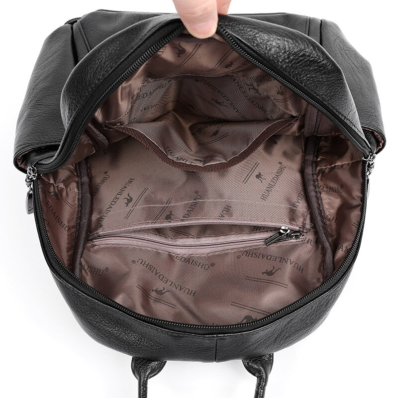 Mochilas de couro genuíno feminino senhoras moda sacos de viagem femal diário feriado mochila estilo menina grande tamanho mochila