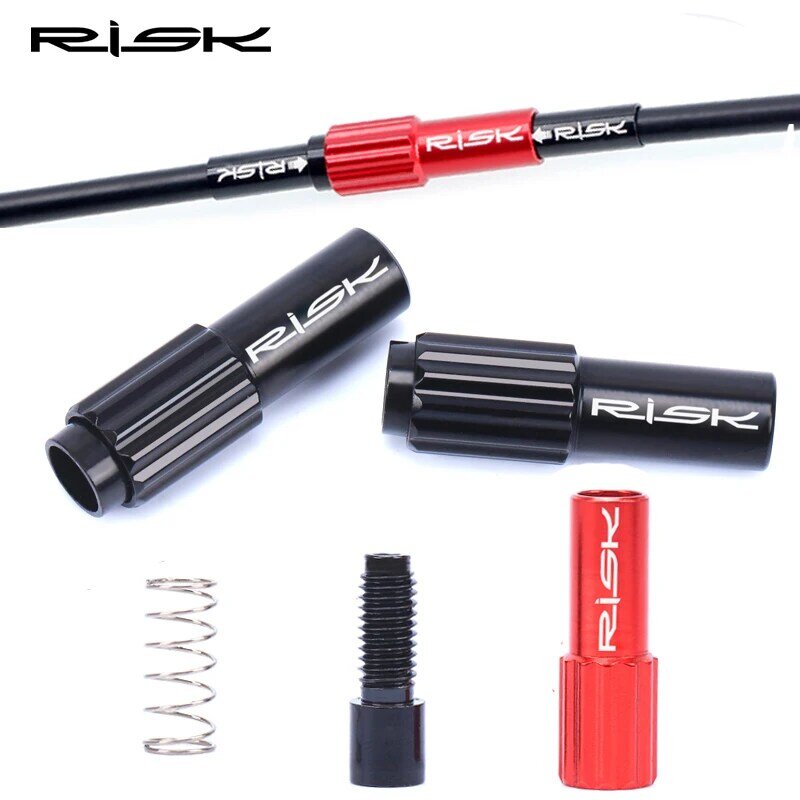 2pcs/pack RISK 4mm Mountain Road Bike Bicycle Inline Cable Adjuster Adapter Adjustment Screw Bolt Derailleur Shift Brake Cable
