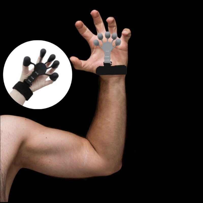 Agarre de silicona para entrenamiento y ejercicio, ensanchador de mano para ejercicio de dedo, fortalecedor de artritis, entrenador de agarre, cepillo de mano, expansor de empuñaduras