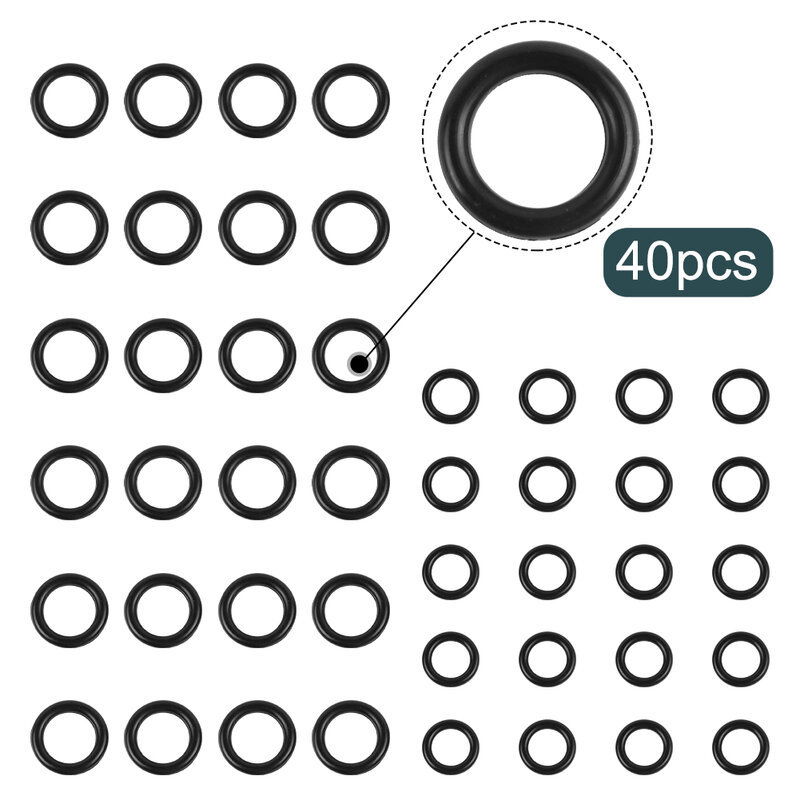 40 Stks/set 1/4 M22 + 3/8 O-Ringen Voor Hogedrukreiniger Slang Snel Los Te Koppelen Connector Accessoires Wasmachine O-Ring Onderdelen