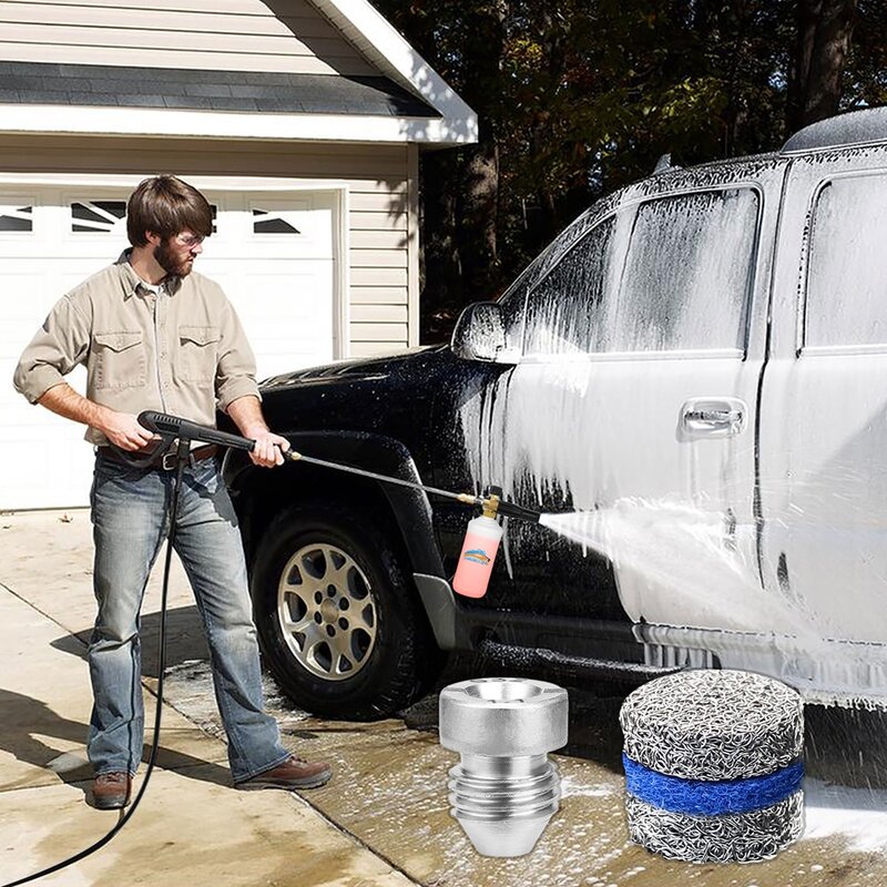 Pontas de aço inoxidável do bocal para a limpeza do carro, malha universal do orifício da espuma da neve, 3-Layer e cinco-Layer, 0.9mm ~ 1.3mm