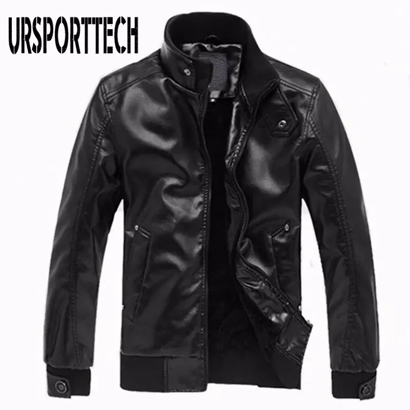 2024 New Fashion giacca in pelle PU da uomo abbigliamento di marca da uomo capispalla termica pelliccia invernale maschile Plus giacca in velluto Plus Size 3XL