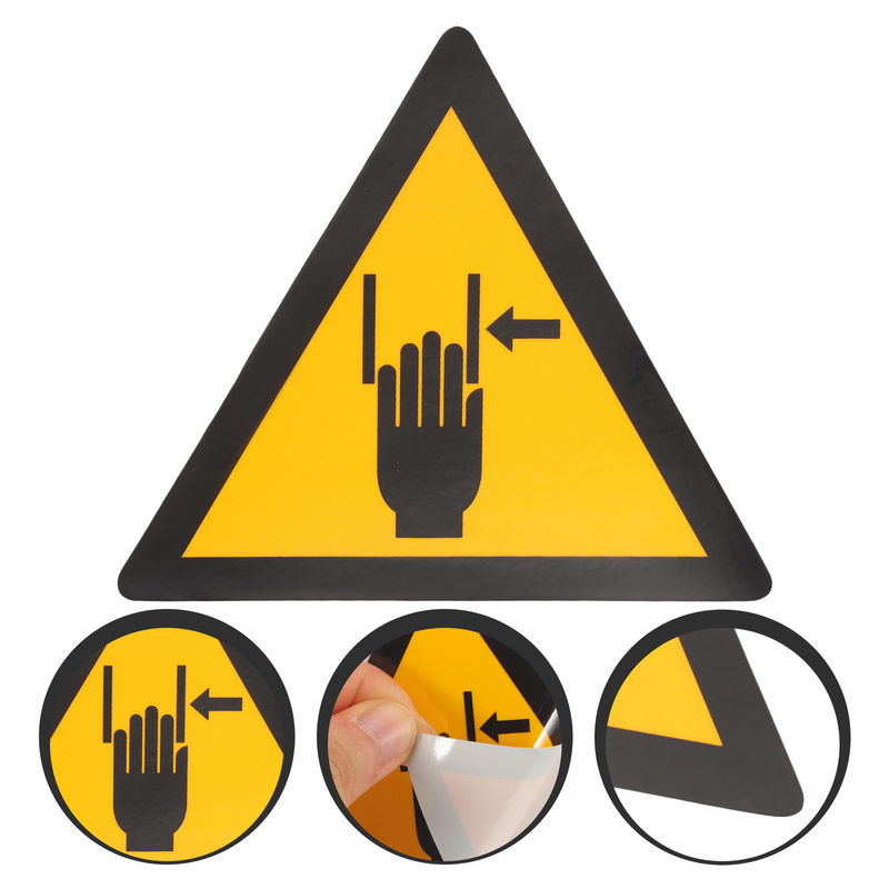 Étiquette autocollante méfiez-vous des mains pincées, décalcomanies à l'iode, sécurité, avertissement, film pour animaux de compagnie