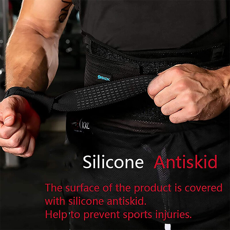 Ремни для тяжелой атлетики, Нескользящие силиконовые ремни для подъема запястья, силовые тренировочные ремни, кроссфита, ручки, поддержка запястья