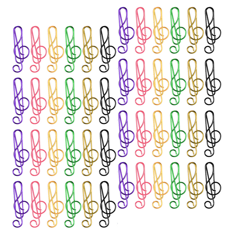 Unique Music Note Shaped Clip Paperclip Note Shaped Clip Colorful Metal Clip Use Document Paper Clip Office Supply
