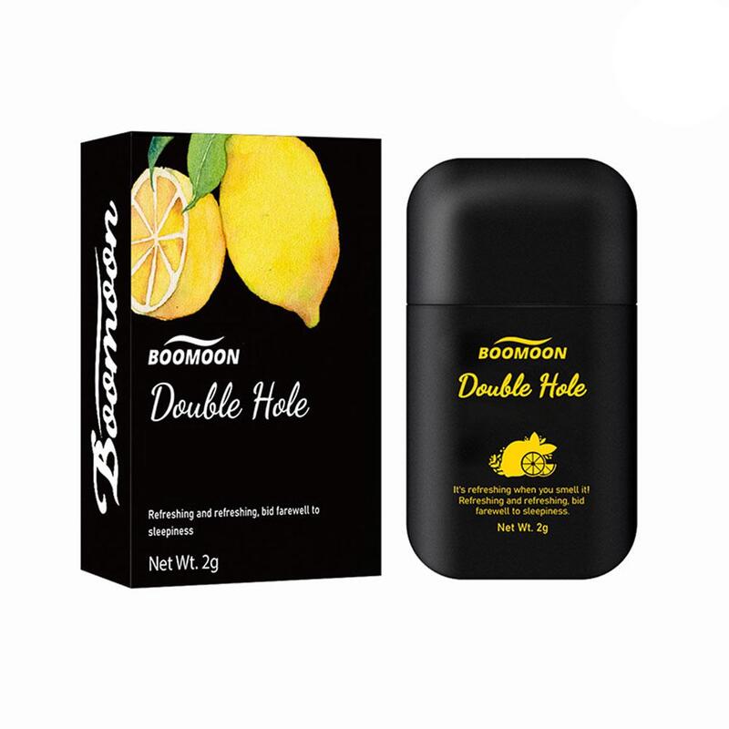 Double Hole Nasal Inhaler Difusor, Sniffer, Herbal Repair Awakening Box, Energia Nasal Flavored Fruit, Vara refrescante do cérebro, D2I4
