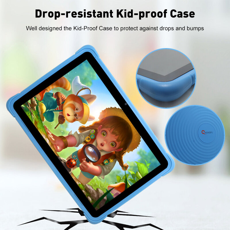 Cwowdefu-Tabletas de aprendizaje para niños pequeños, dispositivo de 10,1 pulgadas, Android 12, cuatro núcleos, 4GB, 64GB, WIFI, 6000mAh, con aplicación