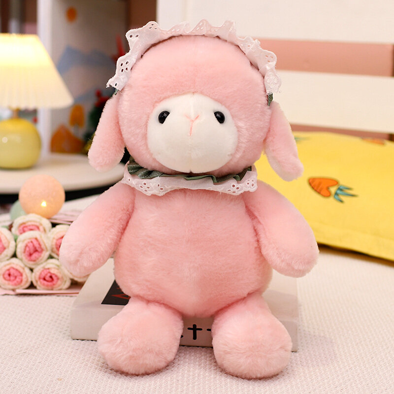 Criativo pato amarelo pelúcia brinquedos, ovelha rosa, confortável sofá quarto travesseiro, adorável decoração enfeites, presente de aniversário para crianças, meninas, novo
