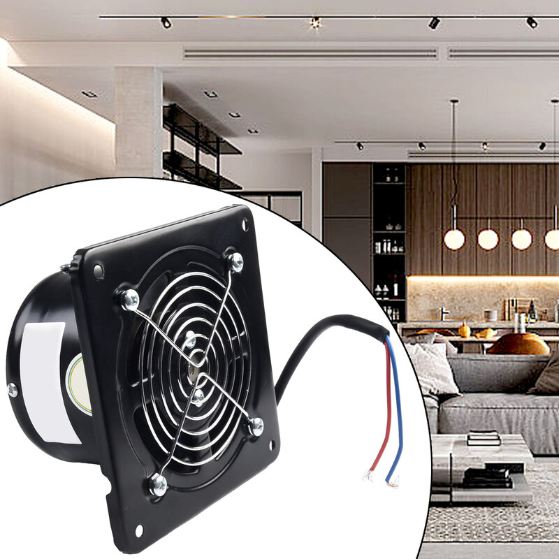Ventilatore ventilatore aspiratore motore in rame nero facile da installare aspiratore di ventilazione industriale in acciaio inossidabile