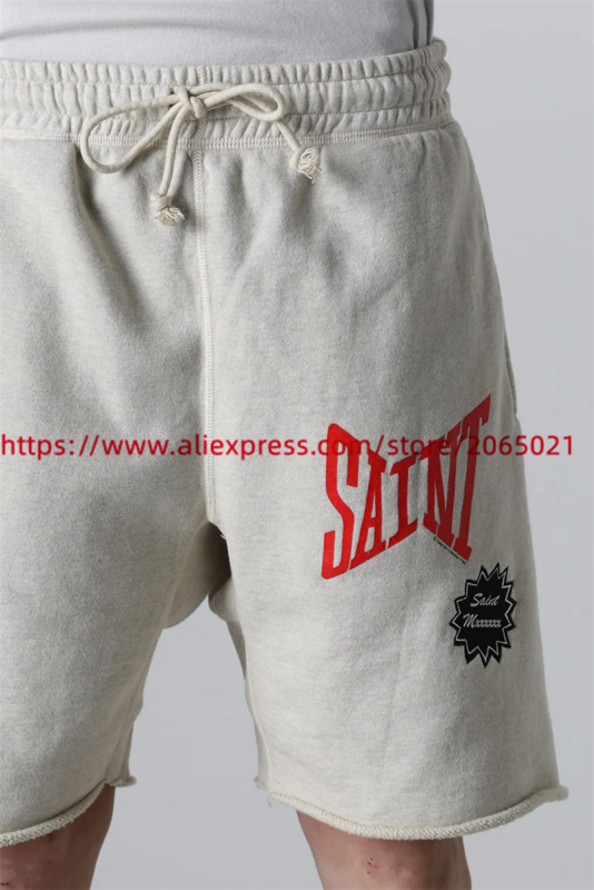Pantalones cortos para hombre y mujer, Shorts holgados con cordón, informales, con etiquetas, color albaricoque y negro