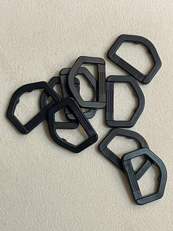 D Anéis Plastic Buckle Loop para correias, Acessórios Bag Strap, 25mm